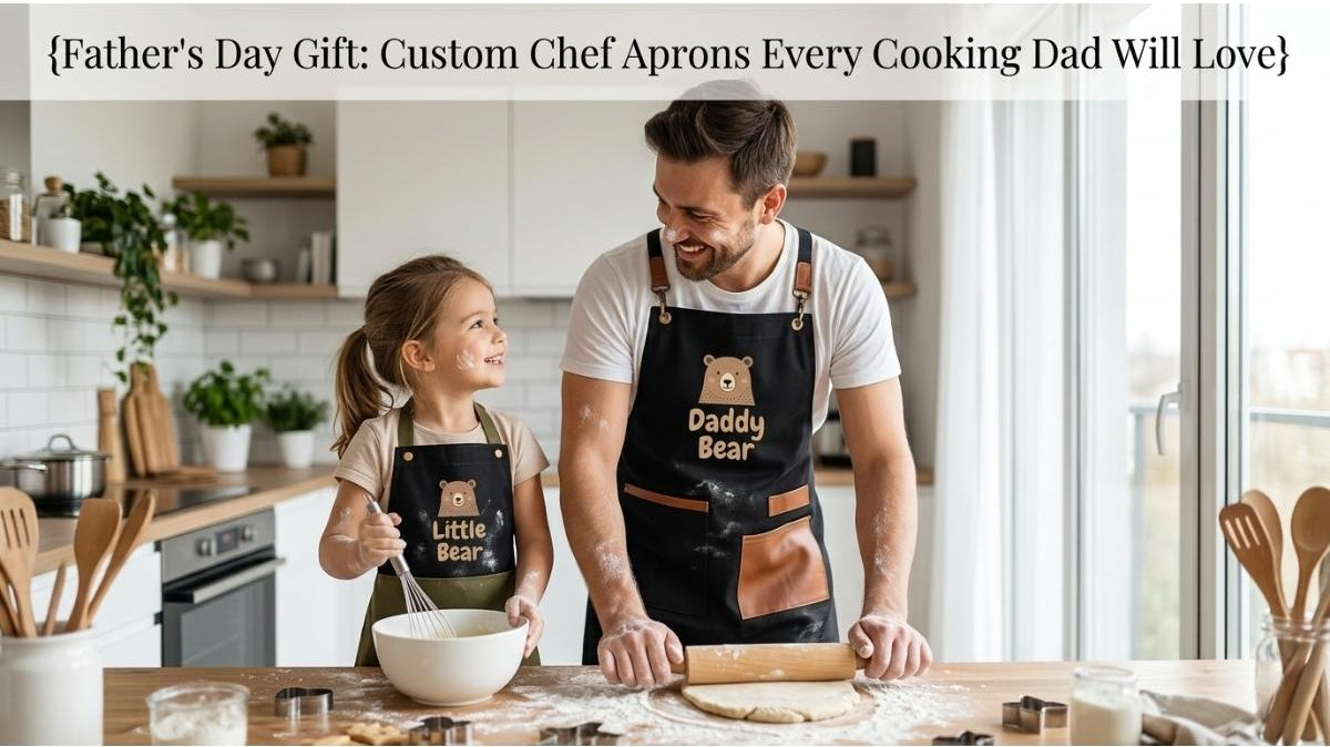 Father's Day Gift: Custom Chef Aprons Every Cooking Dad Will Love