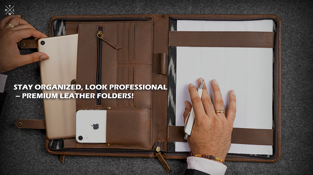 leather file folder for business