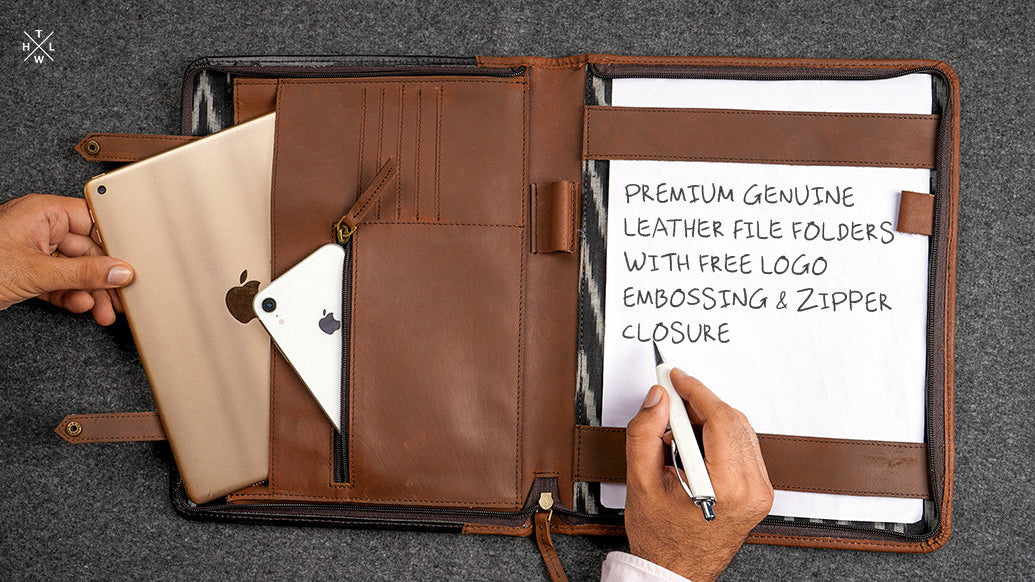 leather file folders