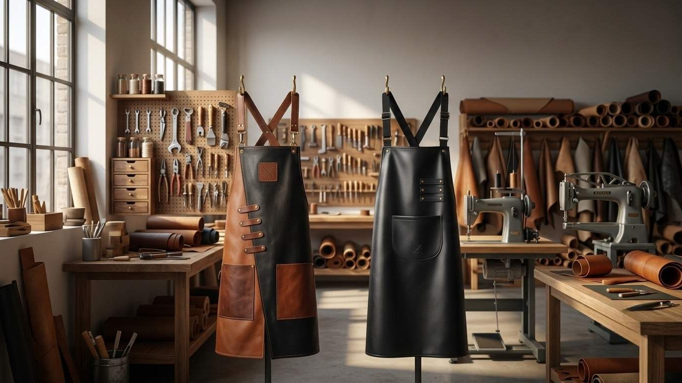 Handmade vs Mass Produced Leather Aprons