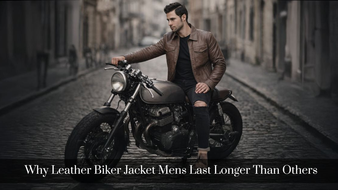 Leather Biker Jacket Mens