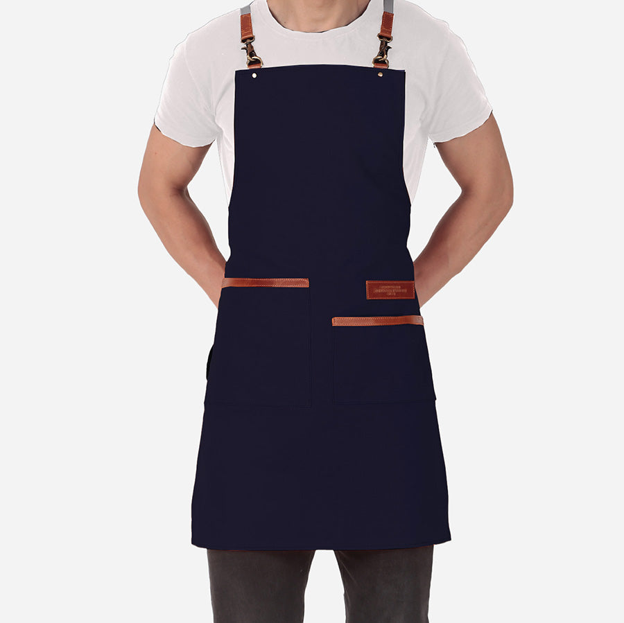 2 pocket blue apron