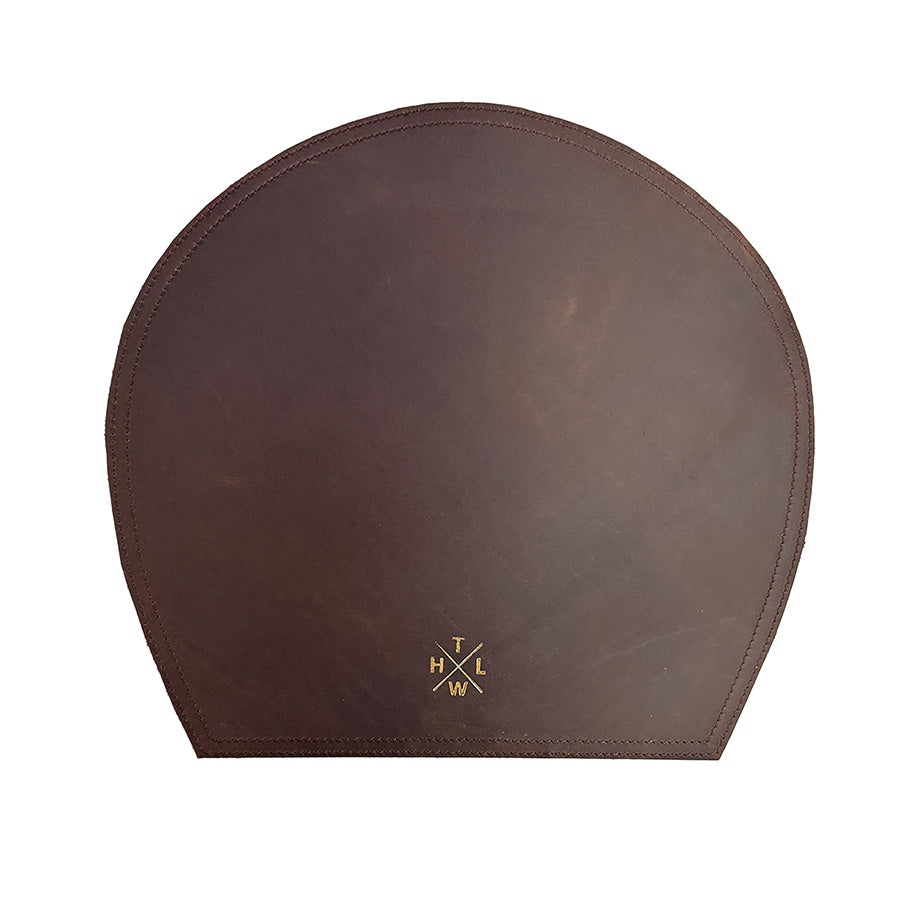 brown pure leather mat