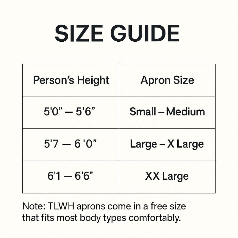 Apron Size Guide