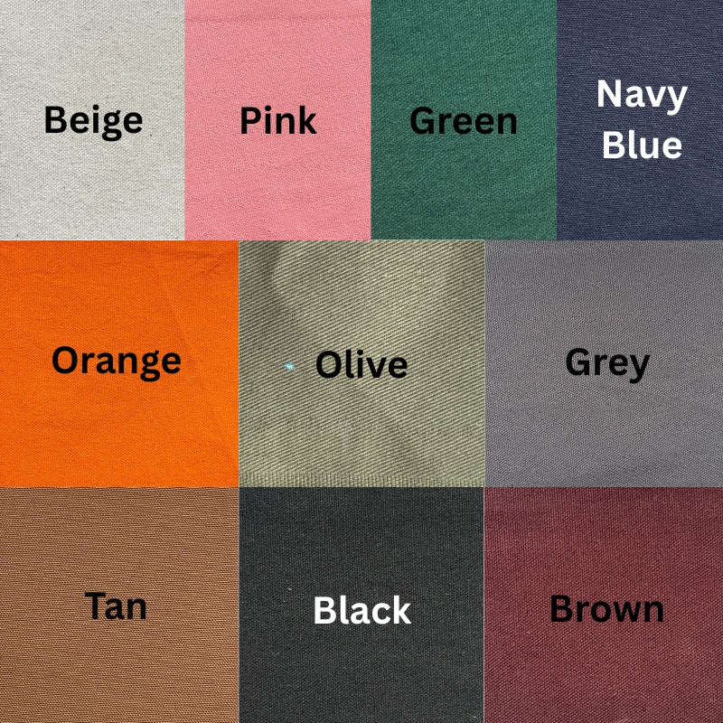 Grid of fabric swatches in various colors with labels underneath.