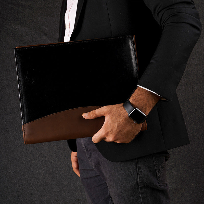 a4 document holder black brown