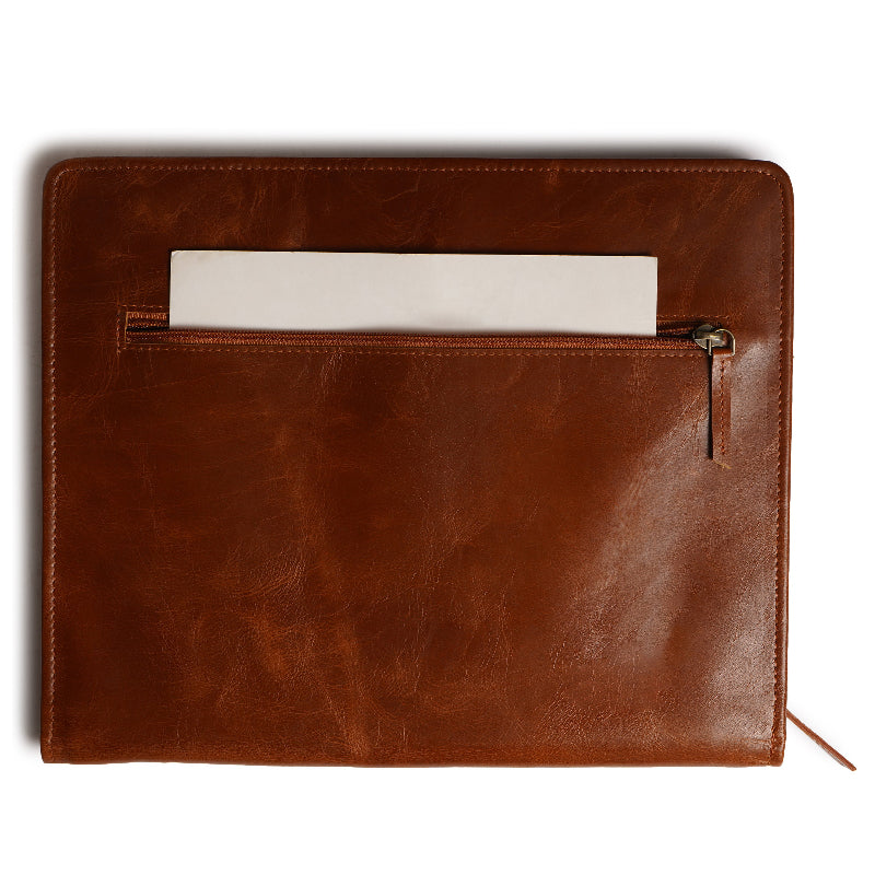 backside leather file folder
