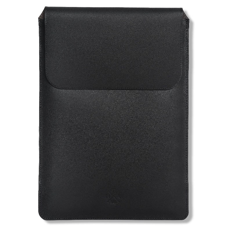 Black leather sleeve on a white background