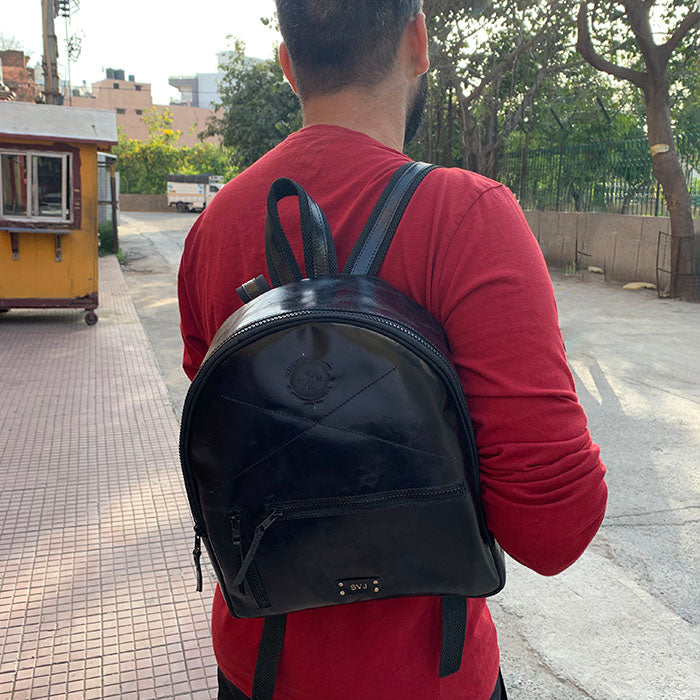 Leather backpack for school Lifestyle