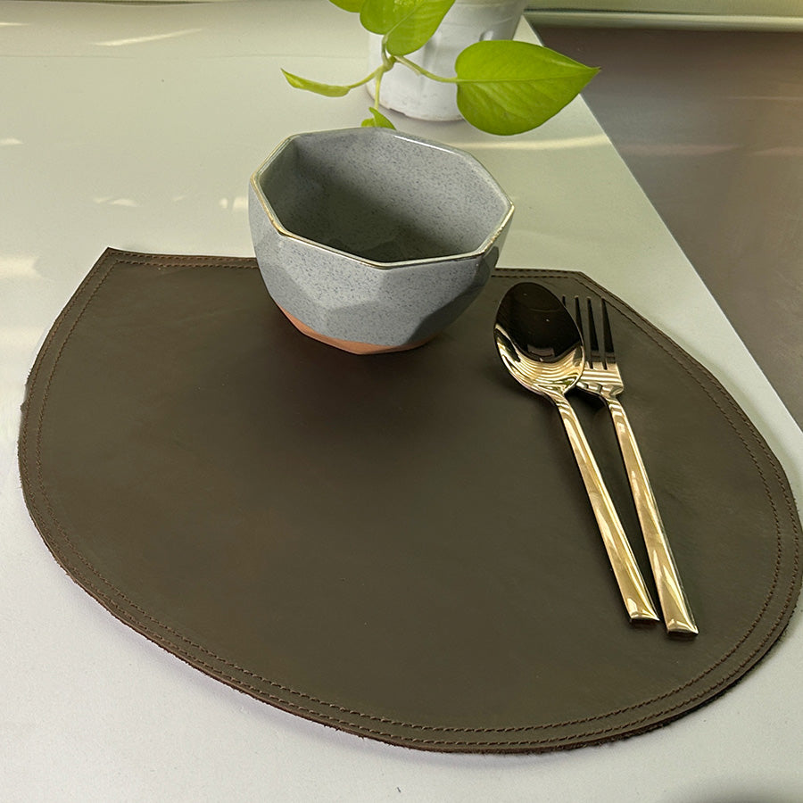 coffee leather placemats
