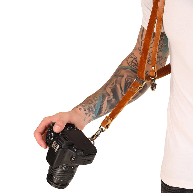 camera strap leather