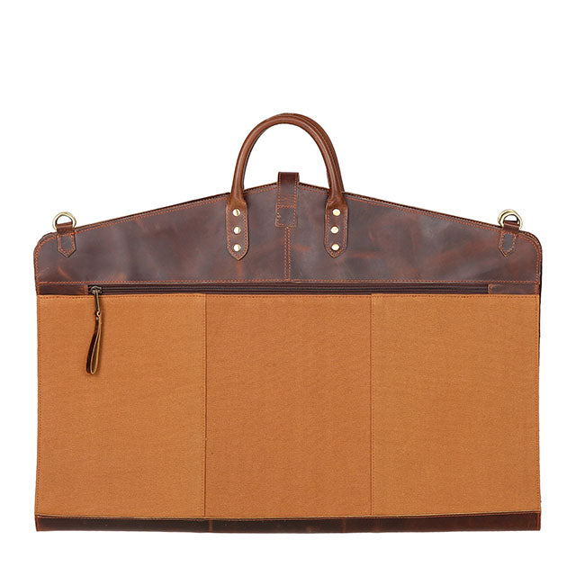 Canvas carry on garment bag zipper