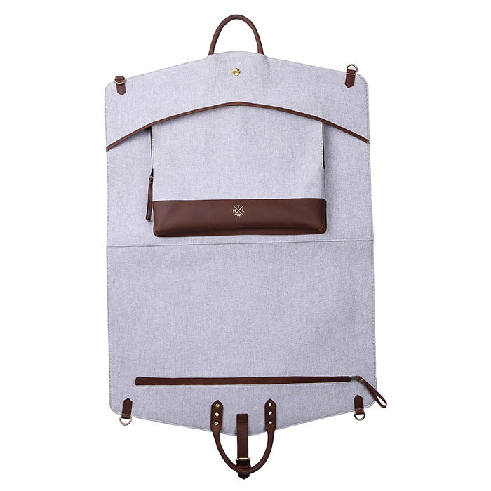 suit cover bags back side with zipper