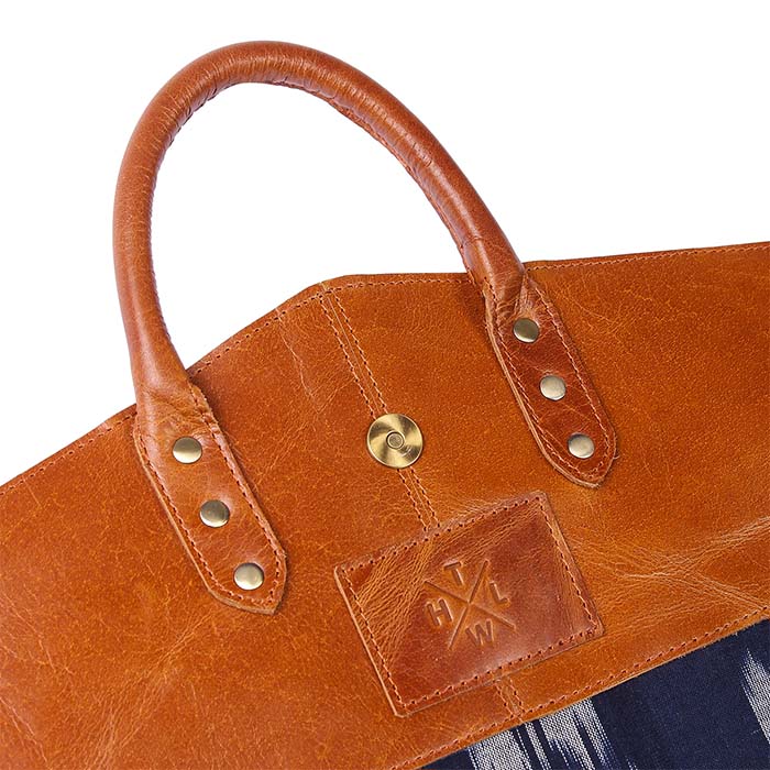 leather garment bag for travel name and logo