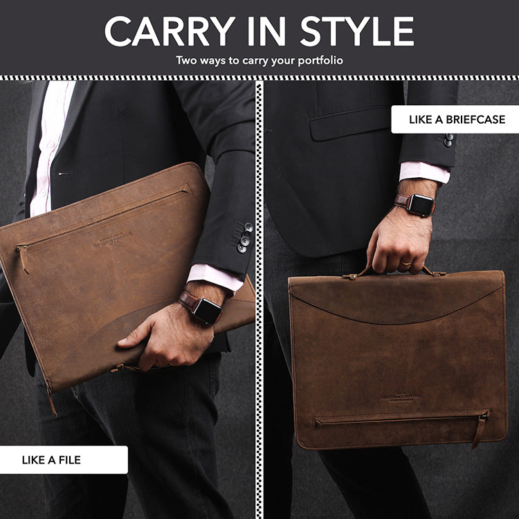 handle for leather file folder