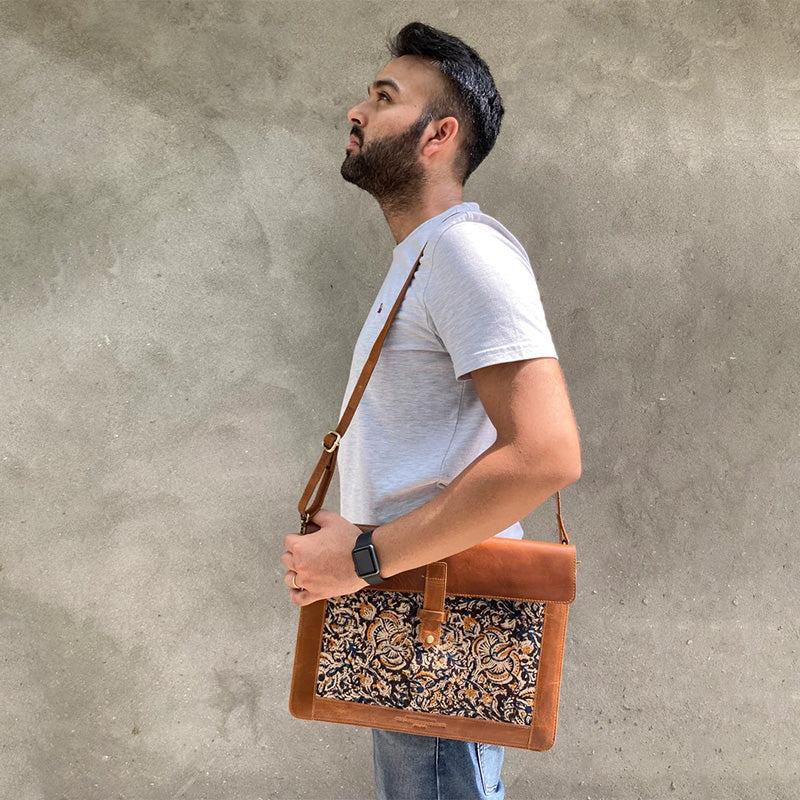 Leather Strap Laptop Sleeve