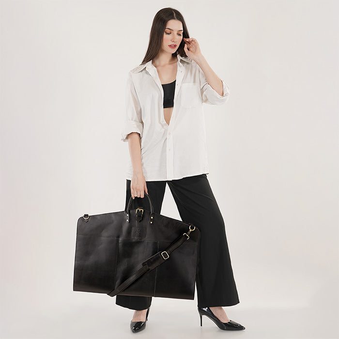 leather travel suit bag lifestyle