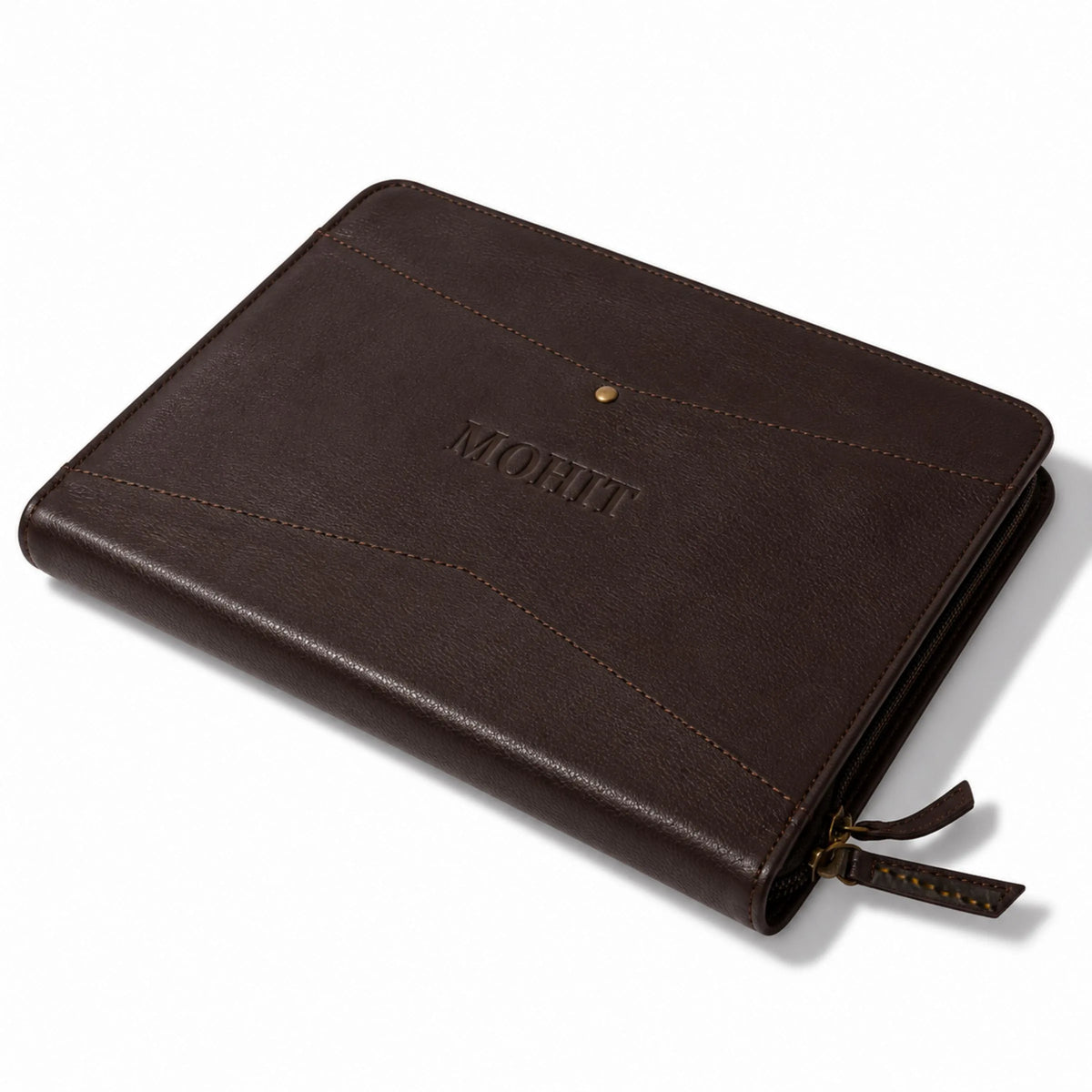 Black leather wallet on a white background