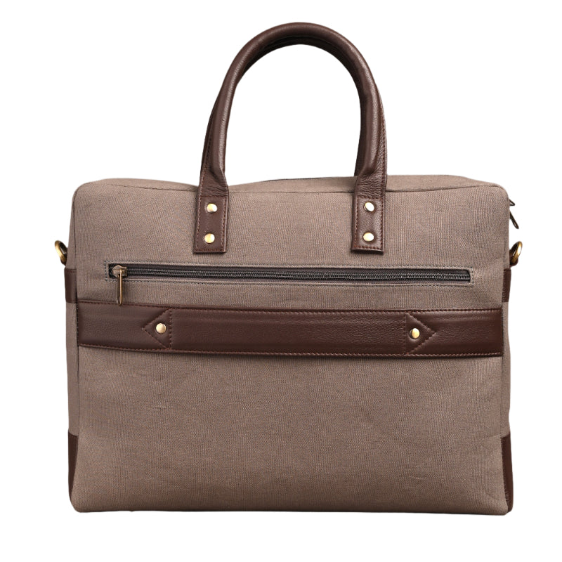 Urban Grey Canvas Laptop Bag
