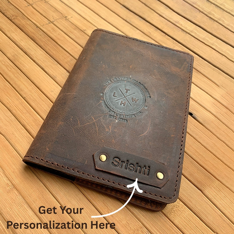 Leather passport cover