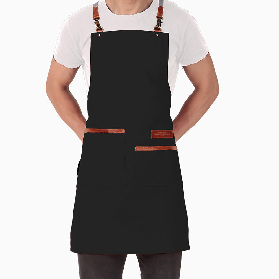Black apron for barber