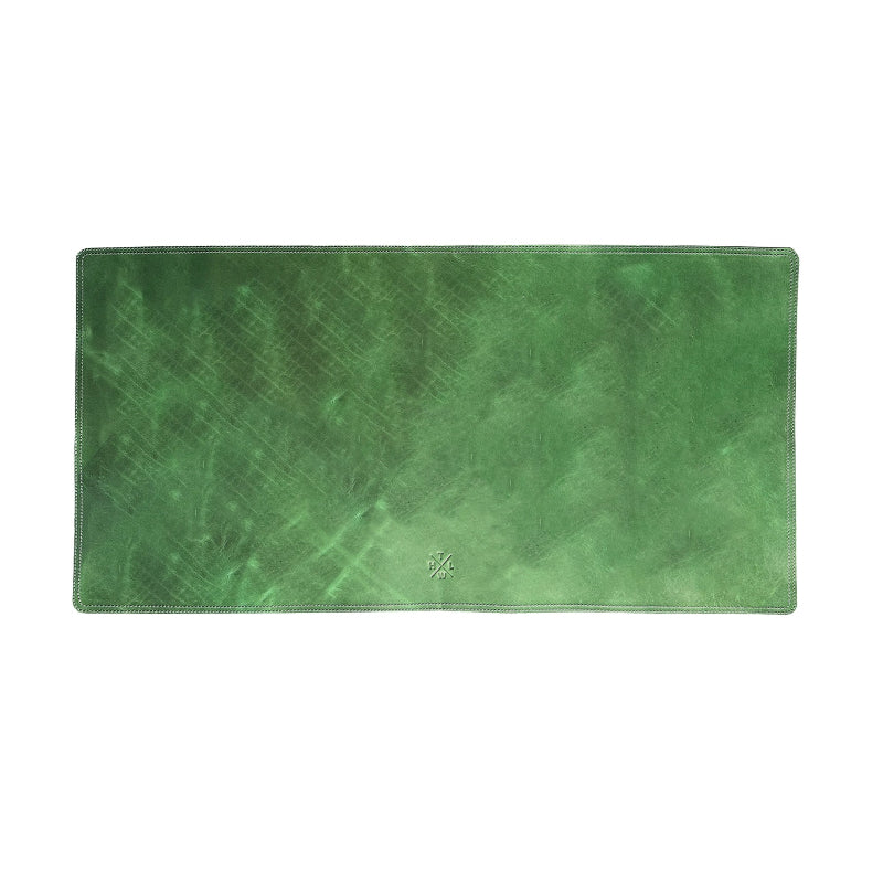 Green desk mat  on a white background