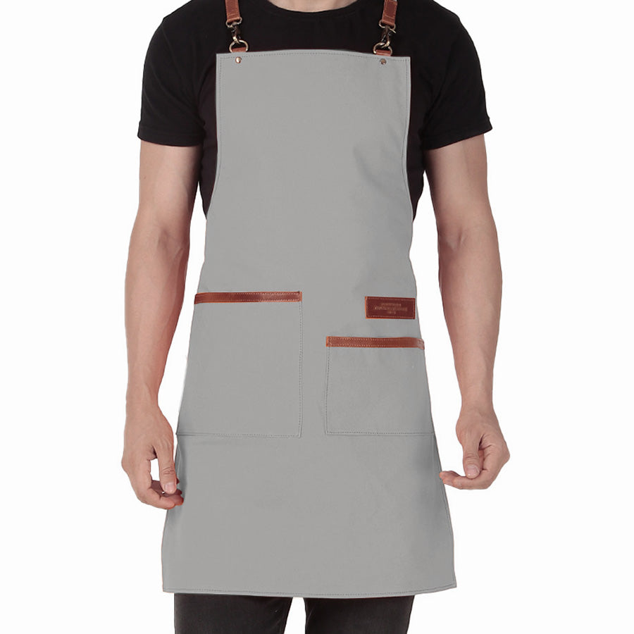 Grey canvas apron