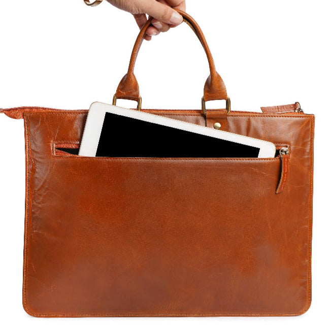 leather laptop sleeve with handle