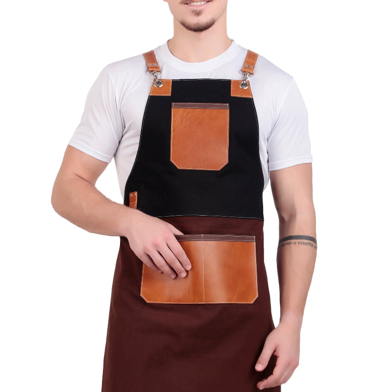 black and tan apron