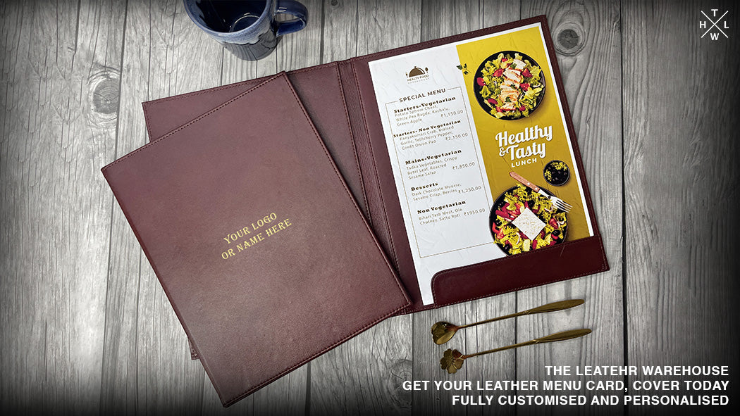 Menu Folders & Custom Menu Booklets in 2025 - The Leather Warehouse