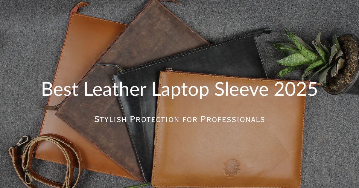 leather laptop sleeve