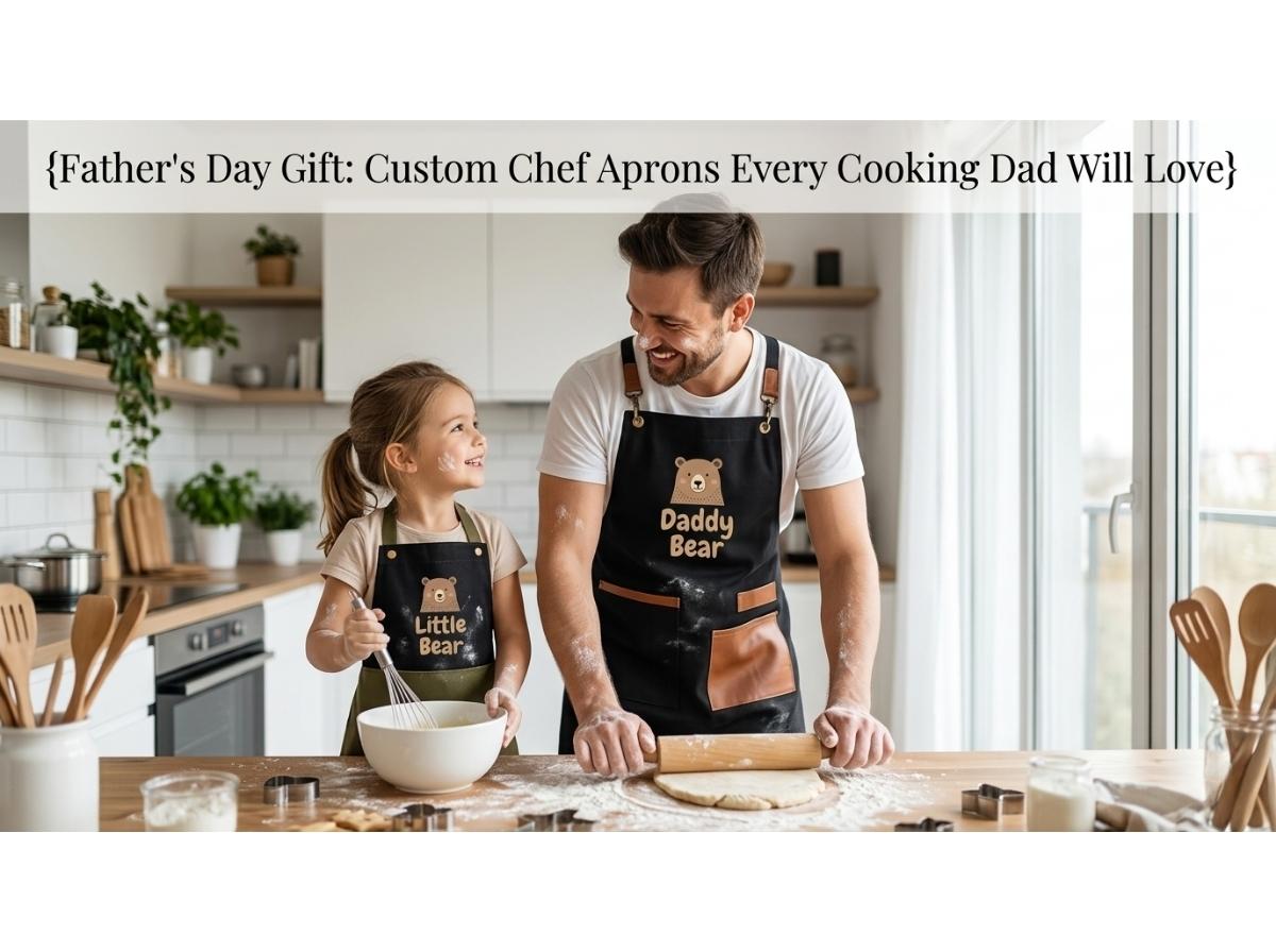 Father's Day Gift: Custom Chef Aprons Every Cooking Dad Will Love