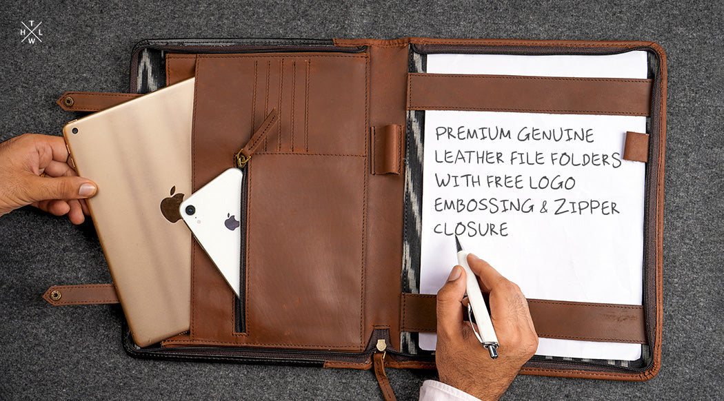 leather file folders