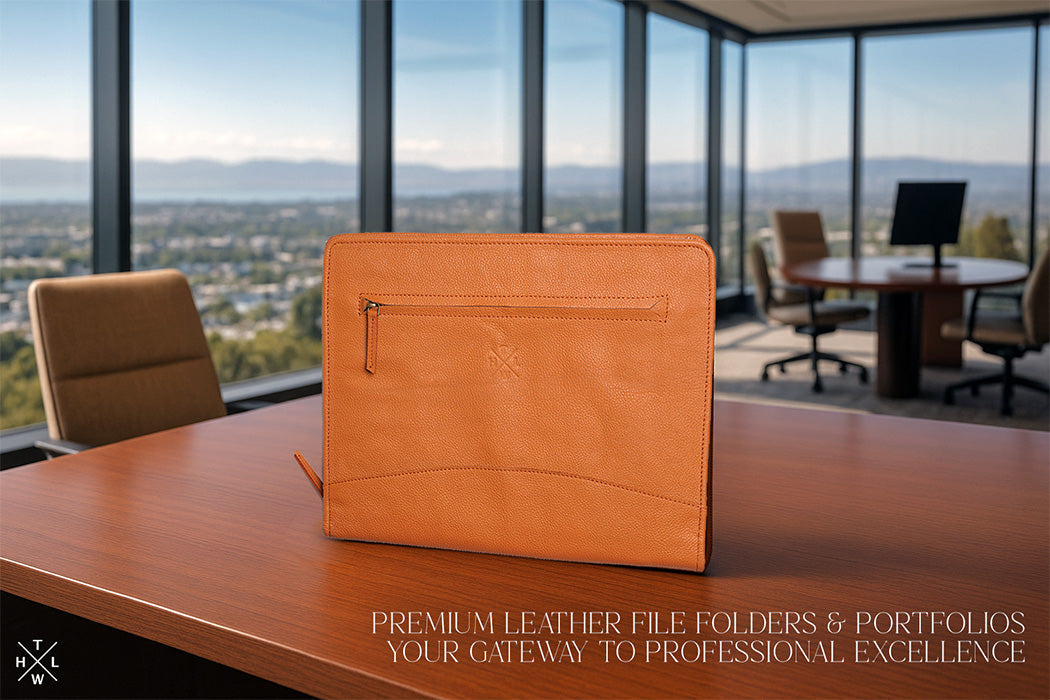 Leather folder for documents