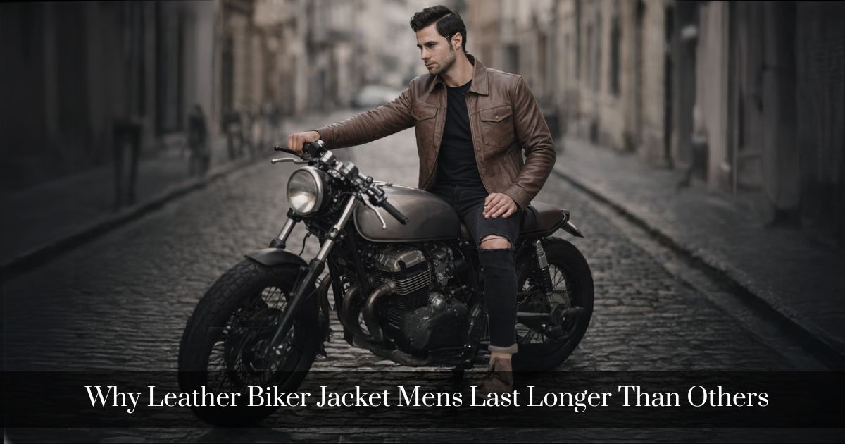 Leather Biker Jacket Mens