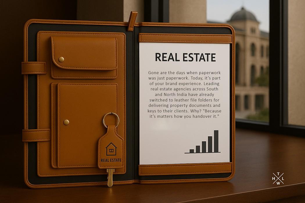 Real Folder Custom Leather File Folders for Real Estate in India - The Leather ...