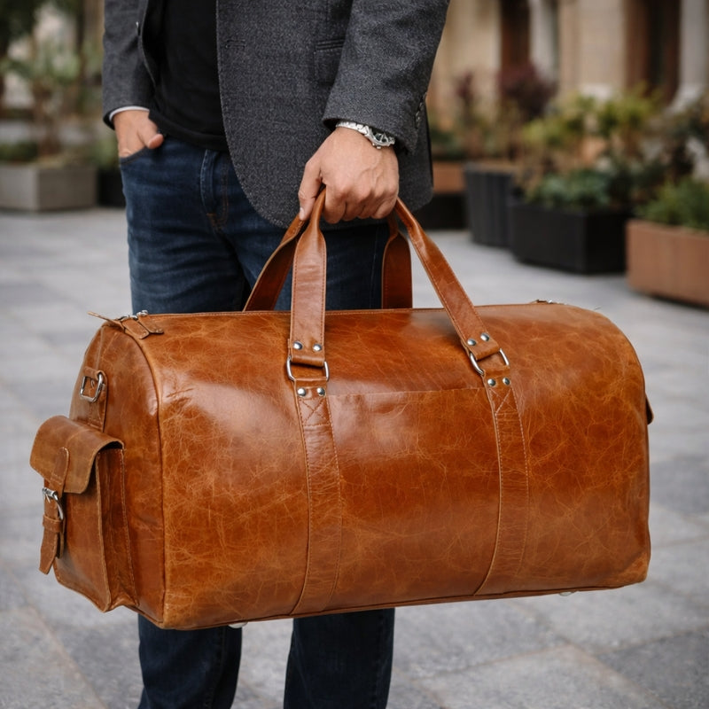 leather duffle bag for travel