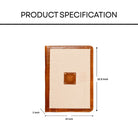 Measurement chart of a product with dimensions labeled