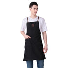 Lightweight black apron for men, breathable design for daily wear