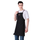 All-purpose black apron men, durable fabric for indoor and outdoor work