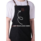 Stylish black apron for men, multipurpose kitchen and professional apron