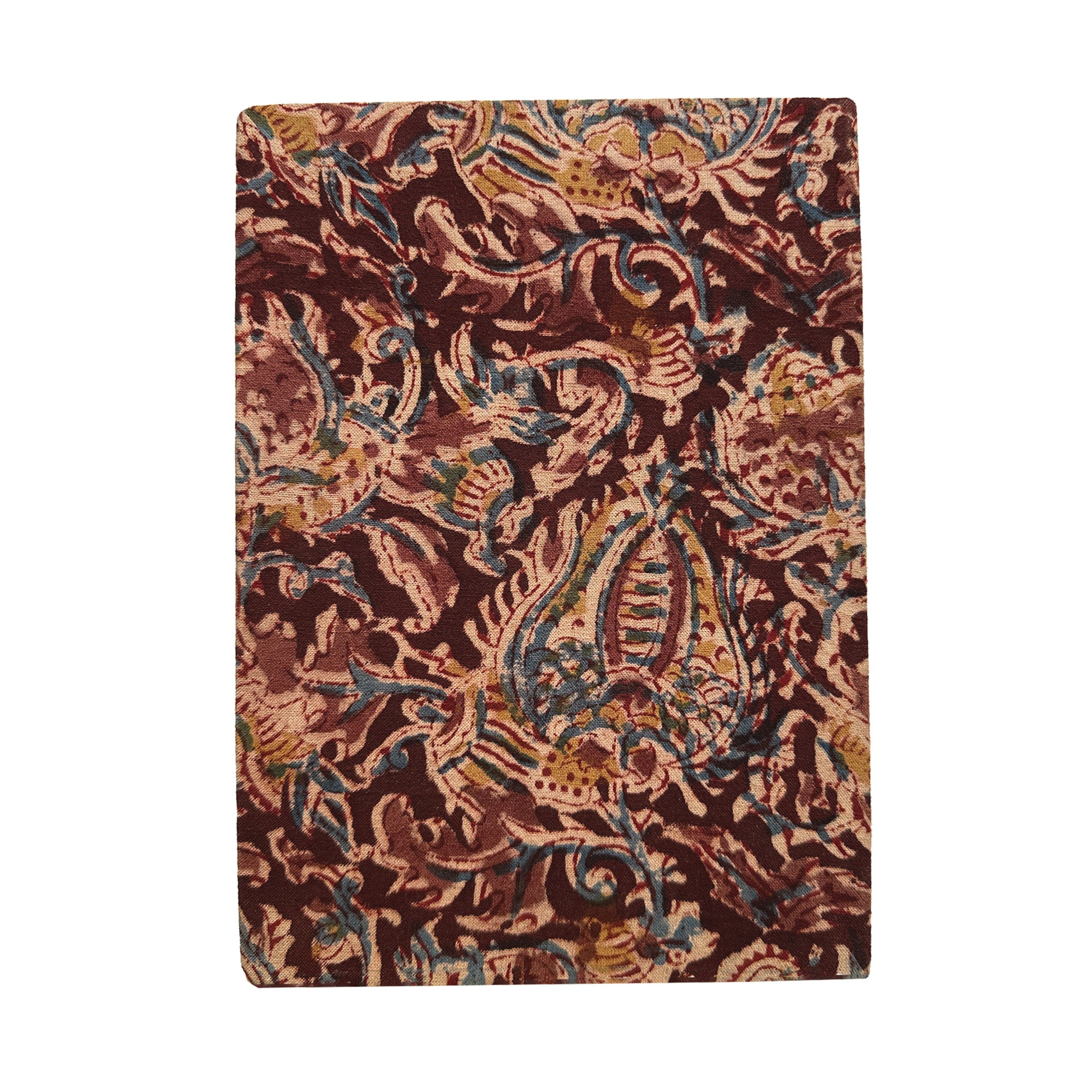 Patterned fabric with intricate design on a white background