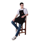 Men’s work apron black, perfect for cooking, barber, and workshop use