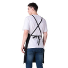 Modern utility apron for men, black apron for creative professionals