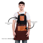 Premium men’s apron, black cooking apron with modern stylish look