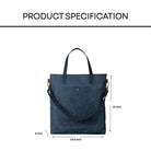 blue leather tote bag 