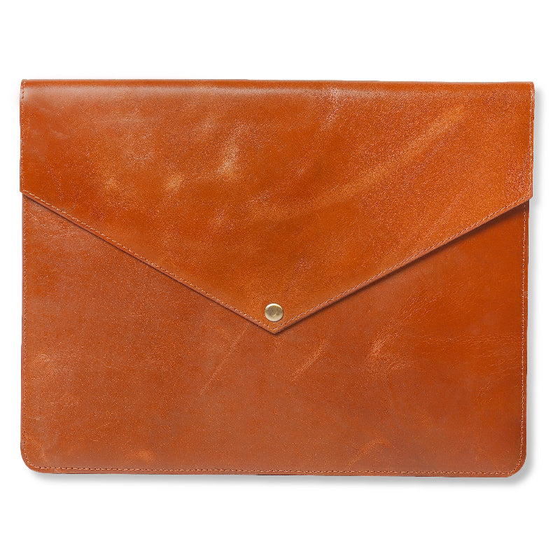 leather sleeve CRUNCH TAN