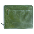 Green leather suit cover
