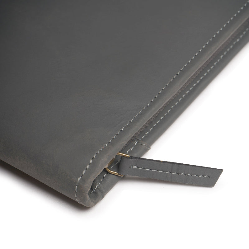 leather grey folder