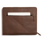 leather file folder brown color